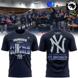 New York Yankees 2026 Postseason Clinched Navy Graphic T-Shirt