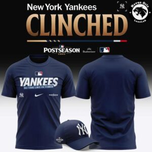 New York Yankees 2026 Postseason Clinched Navy Graphic T Shirt 3
