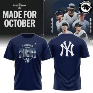 New York Yankees 2026 Postseason Clinched Navy Graphic T Shirt 6