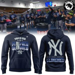 New York Yankees 2026 Postseason Clinched Navy Pullover Hoodie