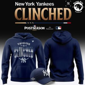 New York Yankees 2026 Postseason Clinched Navy Pullover Hoodie 5 1
