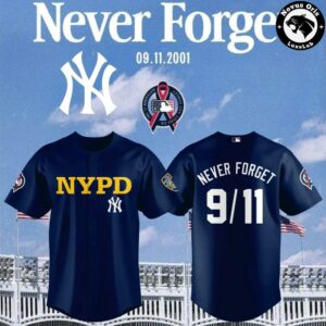 New York Yankees NYPD 9/11 Never Forget Baseball Jersey