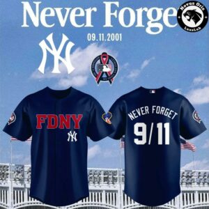 New York Yankees NYPD 9 11 Never Forget Baseball Jersey 2