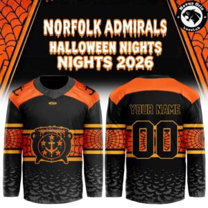 Norfolk Admirals Halloween Night 2026 Custom Hockey Jersey