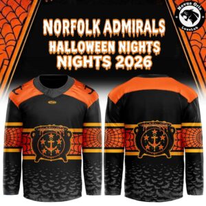 Norfolk Admirals Halloween Night 2026 Custom Hockey Jersey 2