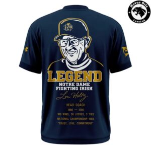 Notre Dame Fighting Irish College Football Lou Holtz Head Coach T Shirt 3