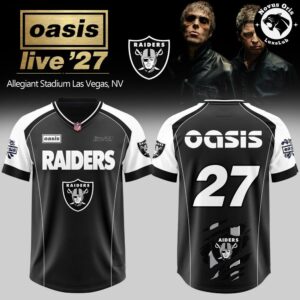 Oasis Live 27 Las Vegas Raiders Allegiant Stadium Football Jersey