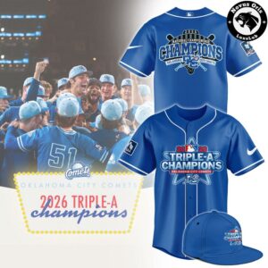 Oklahoma City Comets Triple A National Champions 2026 Baseball Jersey 2
