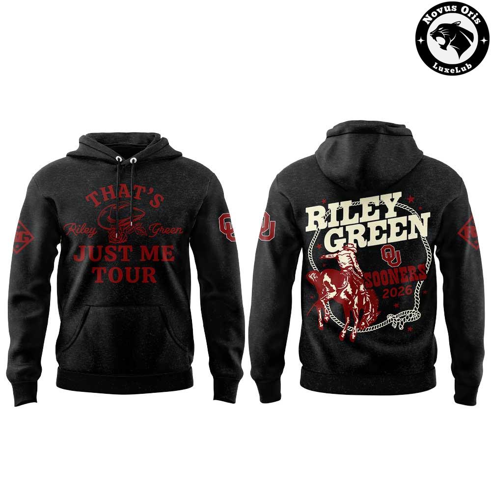Oklahoma Sooners x Riley Green Thats Just Me Tour 2026 Hoodie Oklahoma Sooners x Riley Green Thats Just Me Tour 2026 Hoodie