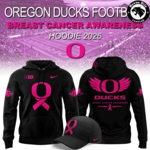 Oregon Ducks Football Breast Cancer Awareness 2026 Hoodie