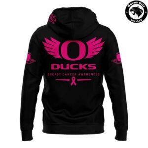 Oregon Ducks Football Breast Cancer Awareness 2026 Hoodie 3
