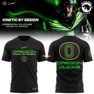 Oregon Ducks Origin of Speed 2026 Forest Night Green Graphic T-Shirt