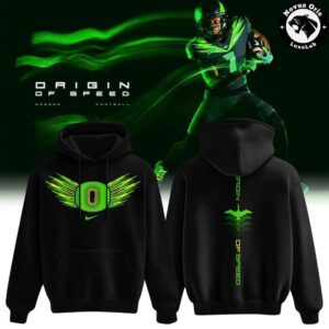 Oregon Ducks Origin of Speed 2026 Forest Night Green Pullover Hoodie 6