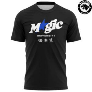 Orlando Magic NBA Magic University 2026 Black Graphic T Shirt 2