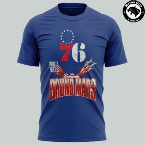 Philadelphia 76ers x Bruno Mars The Romantic Tour Concert 2026 T Shirt 3