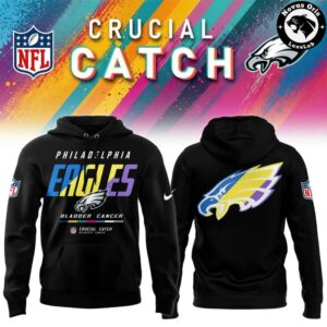 Philadelphia Eagles 2026 Crucial Catch Intercept Cancer Pullover Hoodie 2