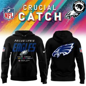 Philadelphia Eagles 2026 Crucial Catch Intercept Cancer Pullover Hoodie 5