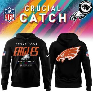 Philadelphia Eagles 2026 Crucial Catch Intercept Cancer Pullover Hoodie 6