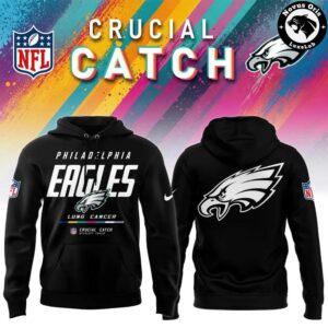 Philadelphia Eagles 2026 Crucial Catch Intercept Cancer Pullover Hoodie 7