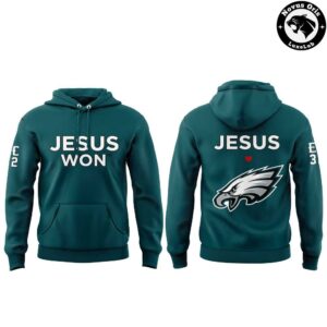 Philadelphia Eagles 2026 Jesus Won Limited Edition Pullover Hoodie 2