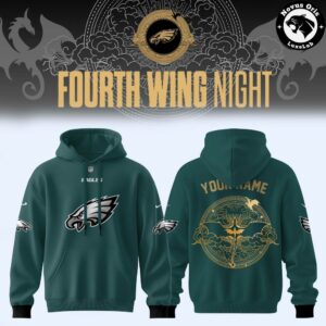 Philadelphia Eagles Fourth Wing Night 2026 Custom Pullover Hoodie 3