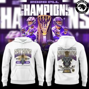 Philadelphia Waterdogs PLL 2026 Champions White Graphic Hoodie