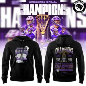 Philadelphia Waterdogs PLL 2026 Champions White Graphic Hoodie 2