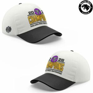Philadelphia Waterdogs PLL 2026 Champions White Graphic Hoodie 6