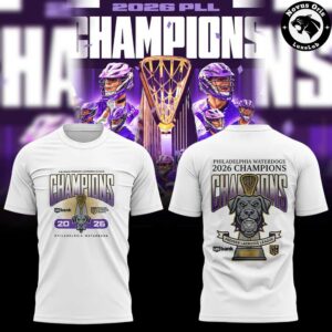 Philadelphia Waterdogs PLL 2026 Champions White Graphic T-Shirt
