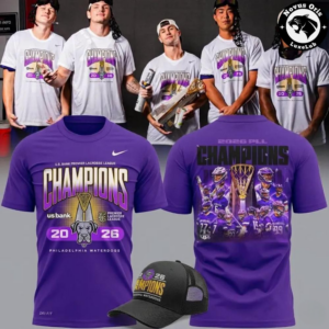 Philadelphia Waterdogs PLL 2026 Champions White Graphic T Shirt 10