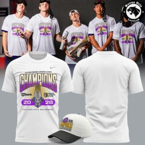 Philadelphia Waterdogs PLL 2026 Champions White Graphic T Shirt 11
