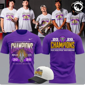 Philadelphia Waterdogs PLL 2026 Champions White Graphic T Shirt 7