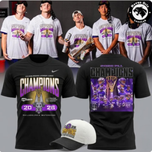 Philadelphia Waterdogs PLL 2026 Champions White Graphic T Shirt 9