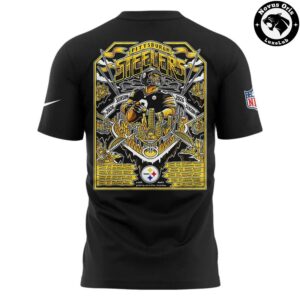 Pittsburgh Steelers 2026 Commemorative Schedule Black T Shirt 3