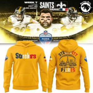 Pittsburgh Steelers 2026 NFL Paris Game Graphic Hoodie 1