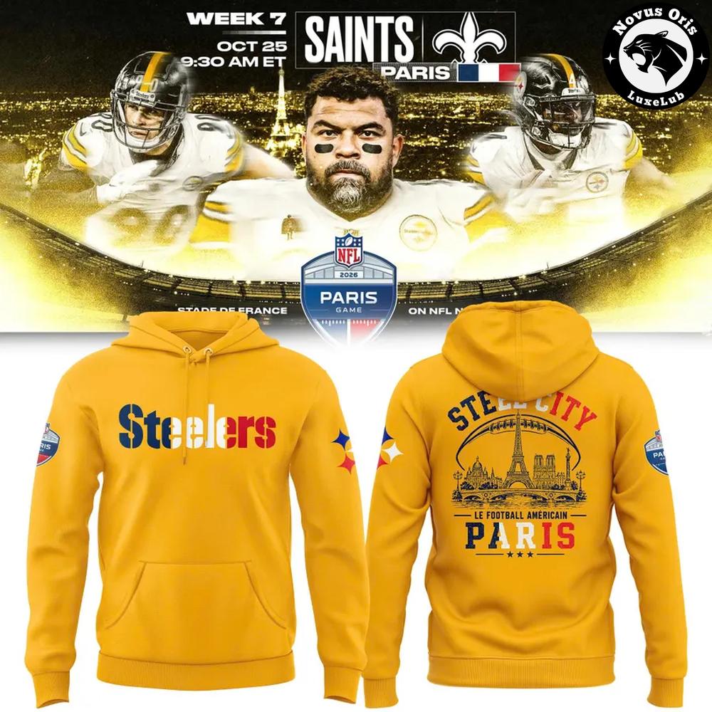 Pittsburgh Steelers 2026 NFL Paris Game Graphic Hoodie Pittsburgh Steelers 2026 NFL Paris Game Graphic Hoodie