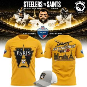 Pittsburgh Steelers 2026 NFL Paris Game Graphic T-Shirt