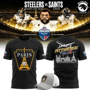 Pittsburgh Steelers 2026 NFL Paris Game Graphic T Shirt 2