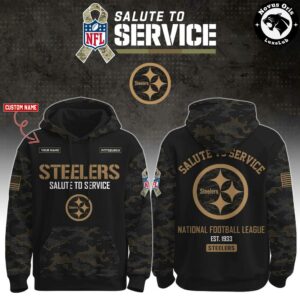 Pittsburgh Steelers NFL Salute To Service 2026 Custom Camo Hoodie