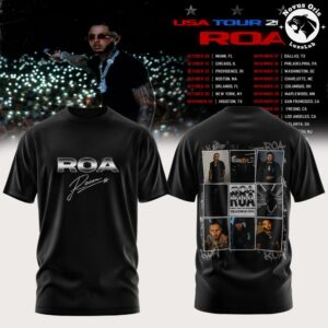 ROA USA Tour 2026 Urban Latin Era Black Graphic T-Shirt