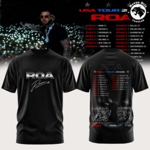 ROA USA Tour 2026 Urban Latin Era Black Graphic T Shirt 2