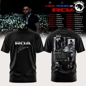 ROA USA Tour 2026 Urban Latin Era Black Graphic T Shirt 3