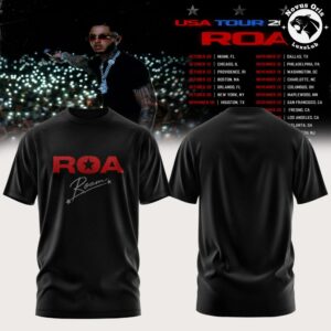 ROA USA Tour 2026 Urban Latin Era Black Graphic T Shirt 4