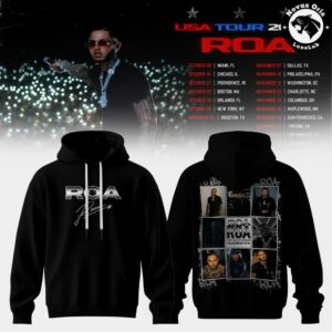 ROA USA Tour 2026 Urban Latin Era Black Pullover Hoodie