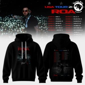 ROA USA Tour 2026 Urban Latin Era Black Pullover Hoodie 2