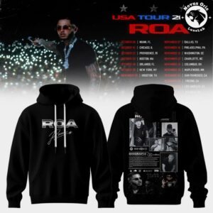 ROA USA Tour 2026 Urban Latin Era Black Pullover Hoodie 3