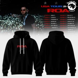 ROA USA Tour 2026 Urban Latin Era Black Pullover Hoodie 4