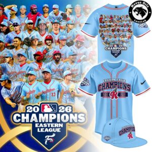 Reading Fightin Phils Eastern League Champions 2026 Baseball Jersey 2