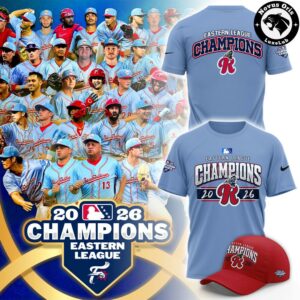 Reading Fightin Phils Eastern League Champions 2026 Graphic T-Shirt