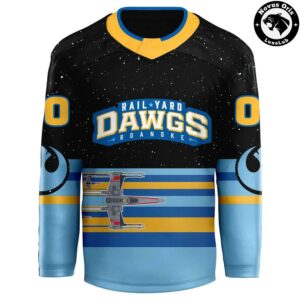 Roanoke Rail Yard Dawgs x Star Wars Night Special Edition Hockey Jersey 2